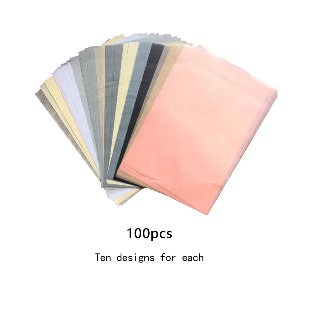 A5 Wrapping Papers Multicolor Print Packaging Tissues Folding DIY Gift Packing Papers, Type 2