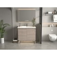 thumbnail image 5 of Tennant Brand 36" Light Oak Wood Finish Bathroom Vanity with Integrated Top, 5 of 8