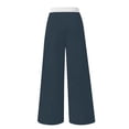 thumbnail image 5 of GiLiling Girls Parachute Pants, Y2K Wide Leg Cargo Sweatpants, Drawstring Waist Joggers with Pockets (Navy, 12-13 Years), 5 of 8