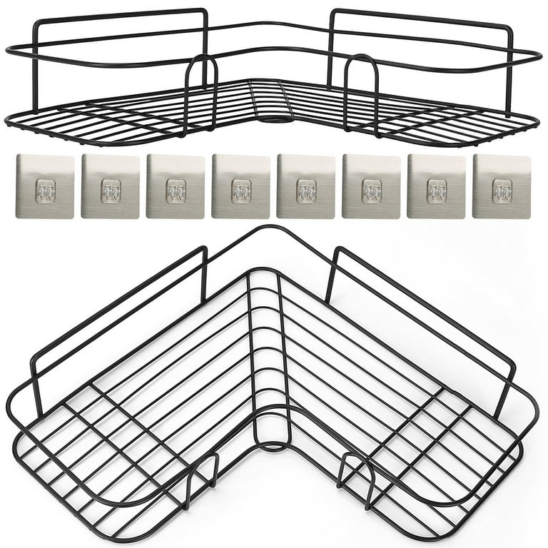 2pcs/pack Wall-mounted Bathroom Shower Basket Organizer, Suitable
