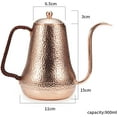 thumbnail image 6 of Wollet Handmade Pure Copper Coffee Pot Housewarming Gift, 6 of 11