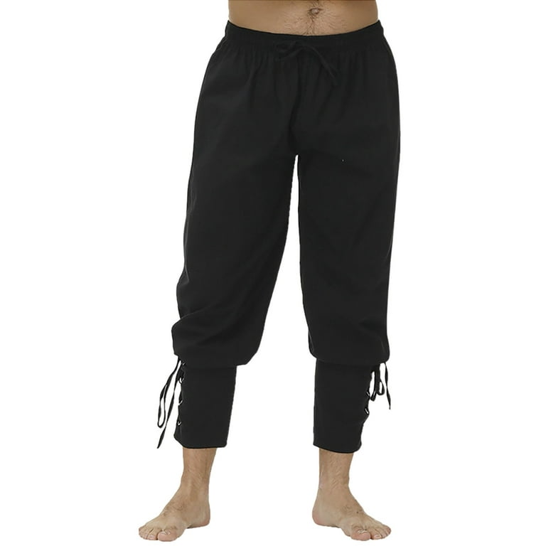 Mens Sweatpants Fashion Ankle Banded Cuff Costume Drawstrings Solid Work Pants for Men Walmart