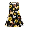 thumbnail image 4 of Renewold Personalized Sleeveless Beach Dresses for Birthday Gifts Chicken Sunflower Beach Party Mini Sundress Special Occasion Princess Dress for Girls 7-8T, 4 of 6