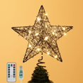 thumbnail image 1 of Decoración de árbol de Navidad con forma de estrella, Roylvan, con 8 modos de iluminación, 1 of 8