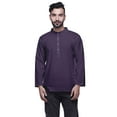 thumbnail image 1 of Atasi Solid Button Down Traditional Kurta For Men Short Kurta For Boys, 1 of 6