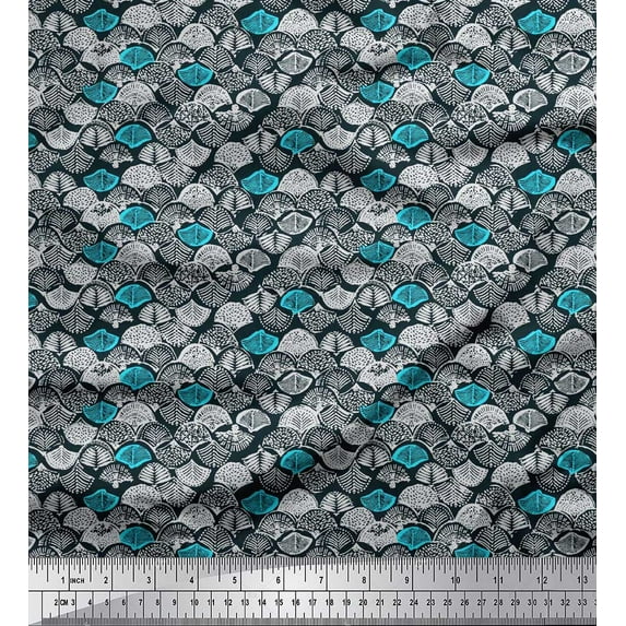 Soimoi Cotton Voile Fabric Tribal African Print Fabric by The Yard 56 Inch Wide