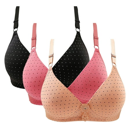 Weikingp Bras for Women  Thin Laceless Comfortable Breathability Underwear Large Size Brater Buckle Female Bra V Neck Vest Bralette Wireless Bra Womens Underwear Sexy Underwear for Women Clearance