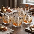 thumbnail image 3 of Spooky Halloween Artisan Glassware Collection, Handcraftedspooky Halloween Pattern Cup Stemless Drinking Glasses, Clear Cups for Cocktails Juice Iced Coffee Decor (A), 3 of 5