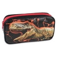 thumbnail image 1 of Pen + Gear Dinosaur 2 Zip Pencil Pouch with T-Rex & Lava Design, 1 of 6