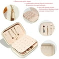 thumbnail image 3 of Peach Velvet Earring Organizer Jewelry Box with Removable Compartment - Portable Velvet Jewelry Organizer - Gift-ready Jewelry Boxes, 3 of 7