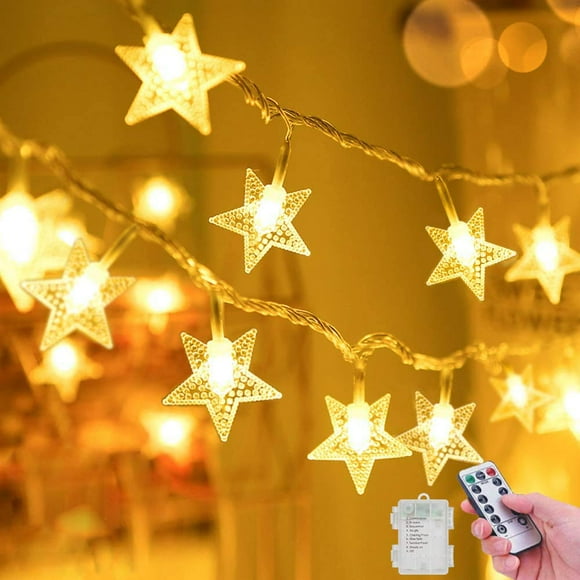 Guirnalda de Estrellas YoTelim 10M 100 LED a Pilas Impermeable