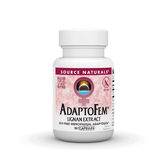 Source Naturals Adaptofem Lignan Extract Soy-Free Menopausal Adaptogen 30 Capsules