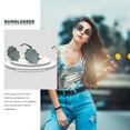 thumbnail image 2 of Raindrops Funny Conch Design Sunglasses for Party Photo Props Made of High Quality PC Material Dark Grey, 2 of 5