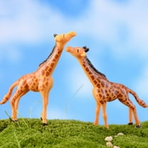 HOMOBABE 2Pcs Resin Giraffe Figurines for Home and Garden Decor, Miniature Animal Statues with Design