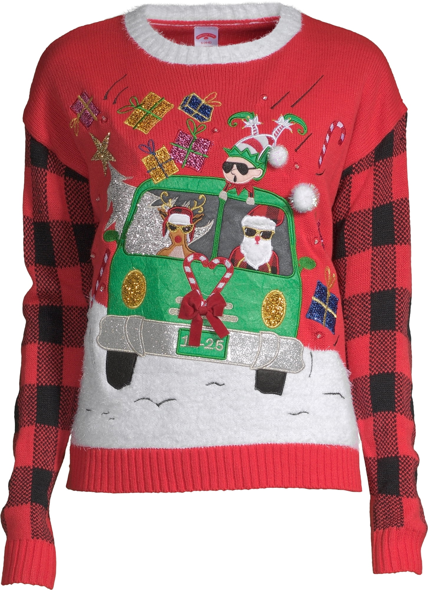 walmart santa ugly sweater
