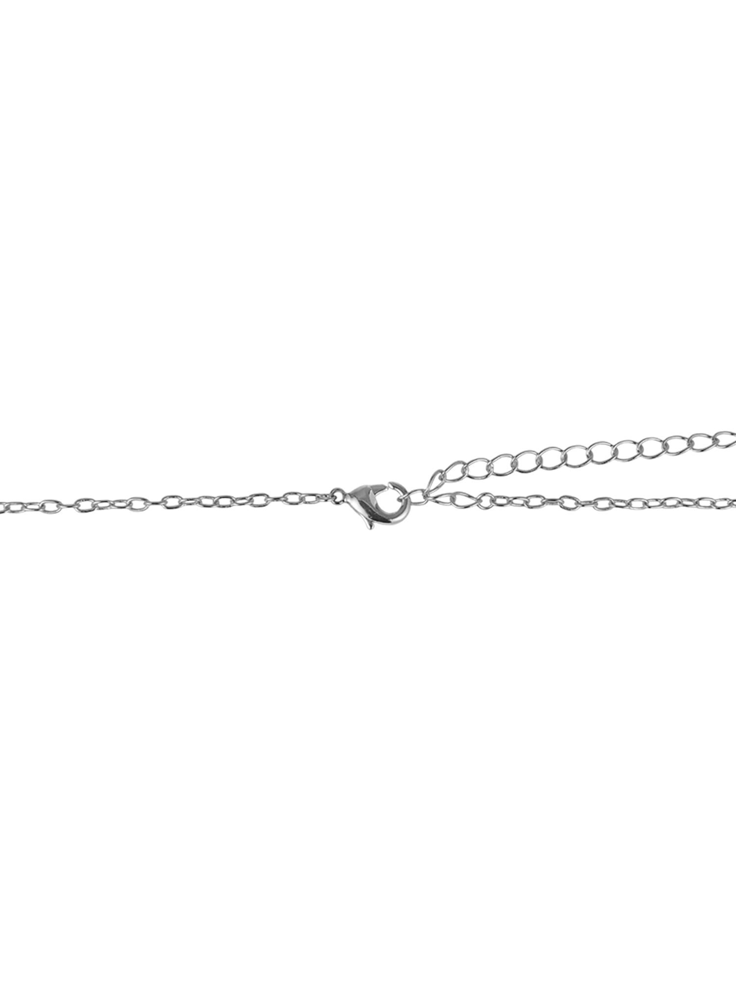 Time and Tru Silvertone Chain with Pearl Birthstone "June" Necklace