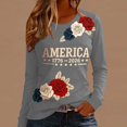 thumbnail image 4 of Womens Shirts Summer 250Th Anniversary Usa for Women 1776 2026 Patriotic American Flag V Neck T July 4Th Graphic Tee 250 Anniversary Usa Shirt Women Gray 3XL, 4 of 5