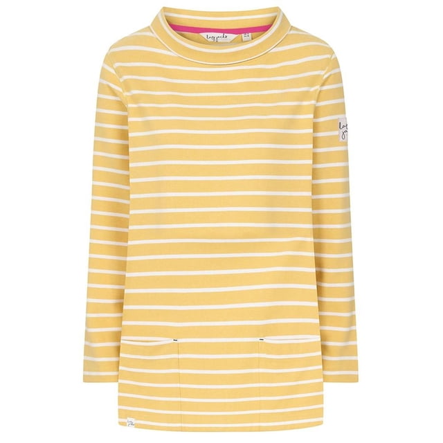 Lazy Jacks Womens Striped Roll Neck Sweatshirt