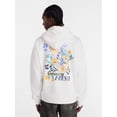 thumbnail image 3 of No Boundaries Floral Print Front and Back Graphic Fleece Hoodie, Men's Sizes XS-4XLT, 3 of 5