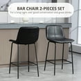 thumbnail image 4 of HOMCOM Tabourets de Bar Ensemble de 2, Chaises de Bar Rembourrées en Tissu Microfibre, 4 of 10