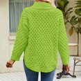 thumbnail image 4 of Gibobby Casual Suéter para Mujer, Suéter de cuello alto para mujer, de punto trenzado, de color sólido, de punto, para mujer(Verde,M), 4 of 5