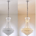 thumbnail image 6 of KPIBEST Modern Hanging Chandelier Silver Empire Chandelier for Bedroom K9 Crystal Ceiling Pendant Light Fixture, 6 of 11