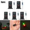 thumbnail image 1 of 5Pcs Model Traffic Lights Led Train Model Signal Light 1:87 Scale Steel Column Layout Lamp Posts Railway Train Garden Scenery, 1 of 8