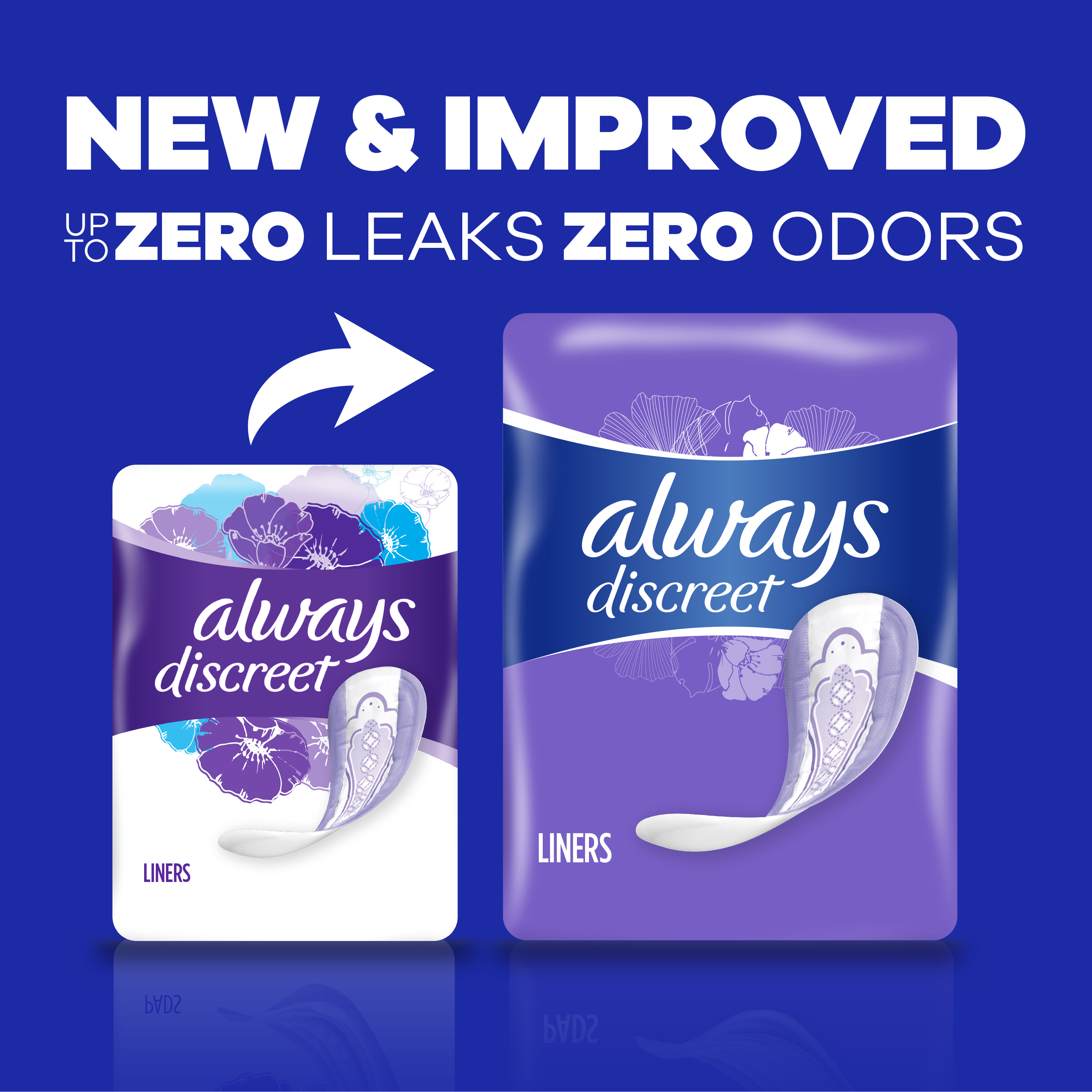 Always Discreet Incontinence Liners, Very Light Regular, 48 CT - image 2 of 11