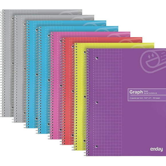 Graph Paper Spiral Notebook