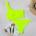 thumbnail image 3 of One Shoulder Swimsuits for Women,Textured Stretch Fit Bikini Sets,Seamless Bras and Cheeky Briefs, 3 of 6