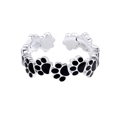 thumbnail image 3 of Anillo Miow Black Footprint Plata .925 Ajustable plateado, 3 of 3