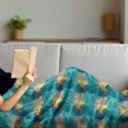 thumbnail image 3 of Jungle Foliage Soft Flannel Fleece Throw Blanket, Summer Pattern with Hawaiian Botany Leaves and Grunge Spots Print, Cozy Plush for Indoor and Outdoor Use, 70" x 90", Multicolor, by Ambesonne, 3 of 5