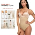thumbnail image 4 of MISS MOLY Sexy Underwear for Women High Waist Thong Shapewear Tummy Control Cincher Beige, 4 of 6