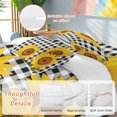 thumbnail image 2 of Sunflower Duvet Cover Set King Size, Countryside Yellow Flower 4 Piece Soft Microfiber Bedding Set with 1 Duvet Cover, 1 Flat Sheet, 2 Pillowcases, 2 of 9
