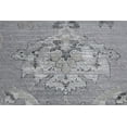 thumbnail image 3 of HomeRoots 514288 12 x 15 ft. Silver & Black Floral Power Loom Distressed Rectangle Area Rug, 3 of 8