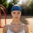 thumbnail image 2 of Unique Bargains 1 Pc Comfortable Headband Pure Color Wide Headband for Sport Navy Blue, 2 of 6