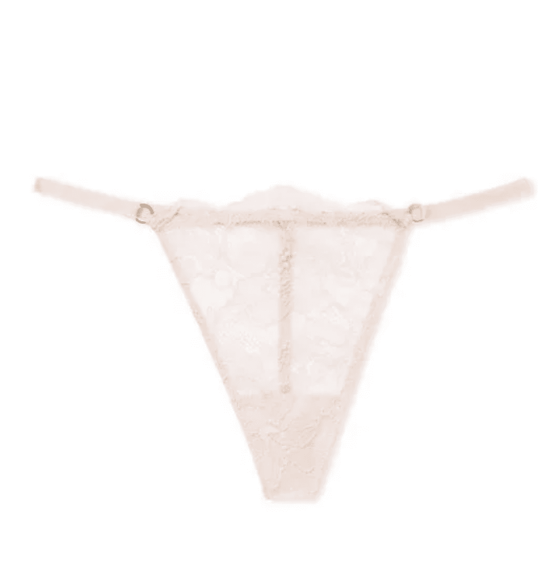VS VERY SEXY VHardware Lace VString Panty Thong Pink Beige XS