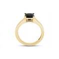 thumbnail image 4 of AFFY Princess Cut Black Natural Diamond Solitaire Ring in 10k Yellow Gold, 4 of 6