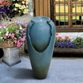 thumbnail image 3 of Fiber Reinforced Concrete Vase Outdoor Water Fountain Tall Patio Garden Water Fountain with LED Light and Submersible Pump for Home, Office Garden, Yard Art Decor, 3 of 10