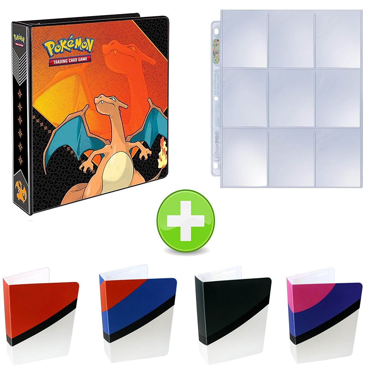 Pokemon Charizard 3Ring Binder Plus 4 Mini Card Albums Comes With 25 9Pocket Card Protector