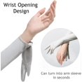 thumbnail image 4 of Women UV Sun Protection Gloves, Non Slip Ice Silk Sunblock Long Gloves, Touchscreen Full Finger Cycling Gloves Cooling Arm, 4 of 5