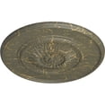 thumbnail image 3 of 41 1/8"OD x 2 1/2"P Large Floral Ceiling Medallion, Hand-Painted Witch Hazel Crackle, 3 of 6