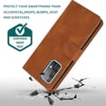 thumbnail image 7 of REQO Compatible with Samsung Galaxy A52/A52S 5G Wallet Case Tempered Glass Screen Protector Zipper Leather Flip Cover Card Holder Stand Cell Accessories for A 52 S 4G G5 52A S52 52S Women Men Brown, 7 of 7