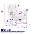 thumbnail image 4 of Accent Rocking Chair with Lumbar Pillow, Upholstered Teddy Fabric Rocker Recliner Chair with High Back and Two Side Pockets, Comfy Armchair Rocker Glider Chair for Living Room, Bedroom, Pink, 4 of 9