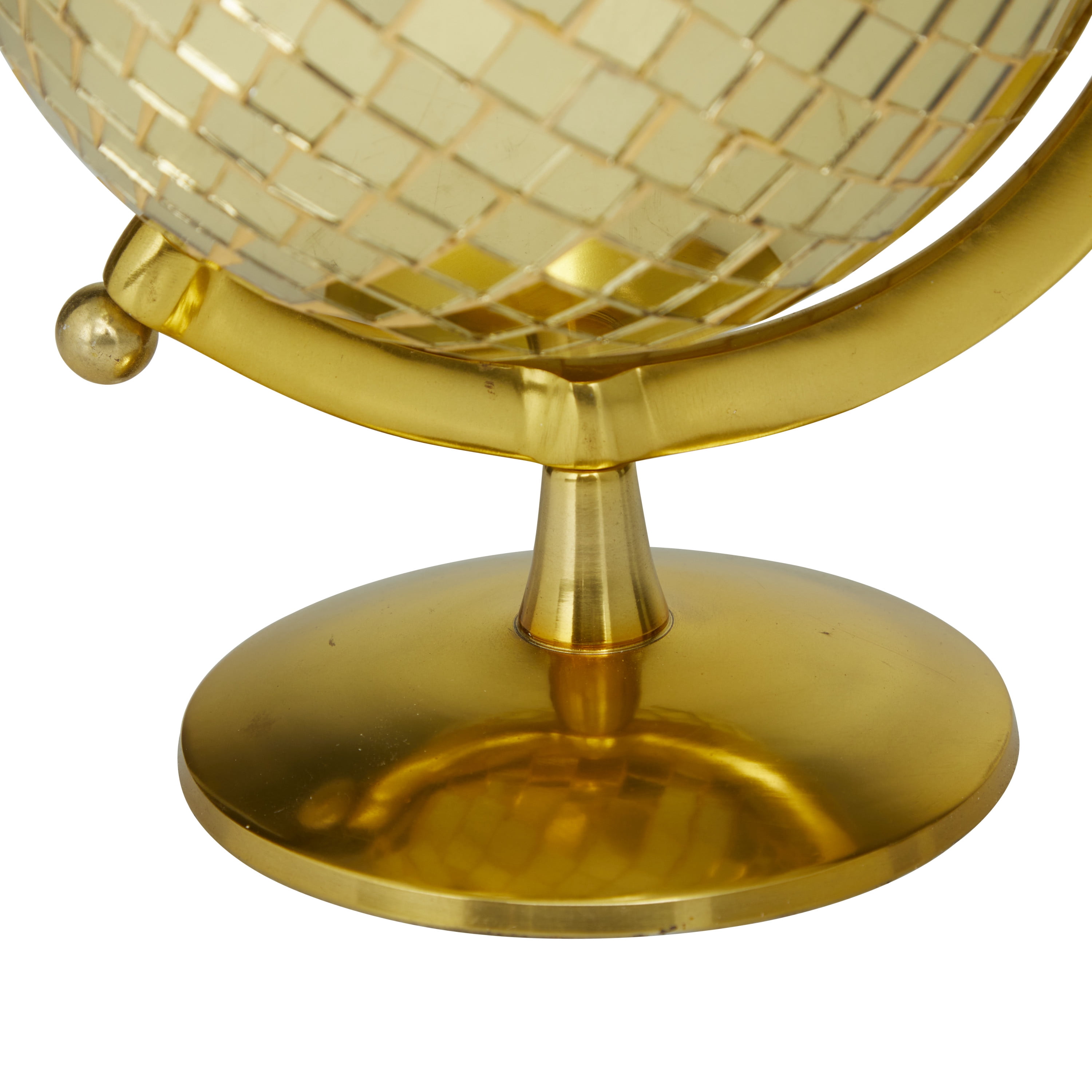 DecMode 8" Disco Ball Style Gold Globe