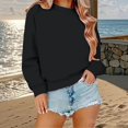 thumbnail image 2 of NMMUED 2 Pcs Woman Sweatshirt Fall Outfits Casual Outfits for Women Womens Tops Casual Going Out Tops for Women Baggy Sweatshirt Pullovers for Women Black S, 2 of 9