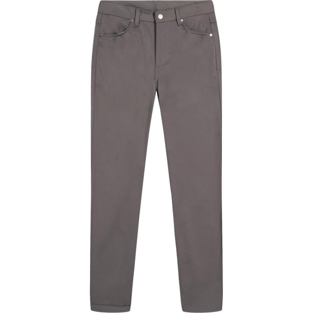 Pantalones IZOD, uniforme escolar para niños, parte delantera plana, sarga, color gris, talla 10