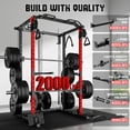 thumbnail image 3 of MITONOS Power Cage, 2000LB Squat Rack with Cable Crossover System, Multi-Function Weight Cage, Home Gym Workout Machine with More Training Attachments, RD, 3 of 9