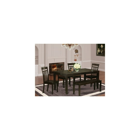 9-Piece Kitchen Dinette Set - 40x78 Inch Table & 8 Wood Chairs