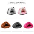 thumbnail image 3 of Cama para gatos en forma de zapatilla cálida para invierno, GW-003, de terciopelo polar y algodón PP, color marrón, talla M, ideal para mascotas de hasta 7.5 kg., 3 of 6
